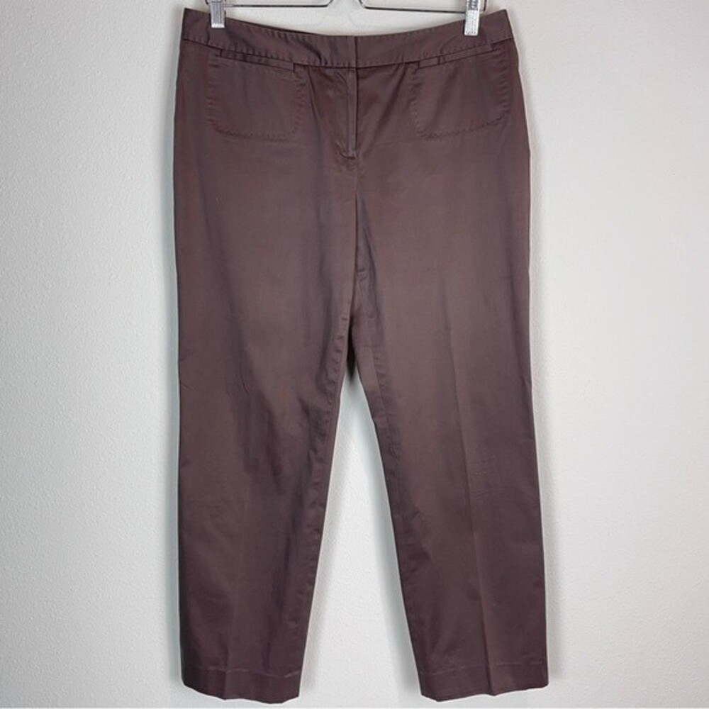 Brooks Brothers Brown Cropped Classic Chino Pants 10